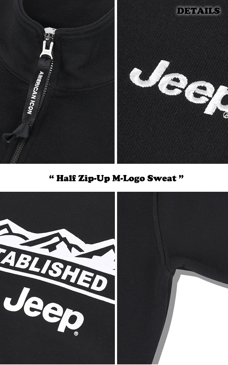 ジープ トレーナー Jeep メンズ レディース Half Zip-Up M-Logo Sweat ハーフ ジップアップ Mロゴ スウェット 全6色 JP5TSU839DA/LP/SB/LR/MW/BK ウェア｜a-labs｜05