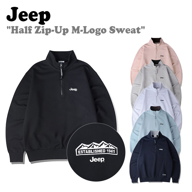 ジープ トレーナー Jeep メンズ レディース Half Zip-Up M-Logo Sweat ハーフ ジップアップ Mロゴ スウェット 全6色 JP5TSU839DA/LP/SB/LR/MW/BK ウェア｜a-labs