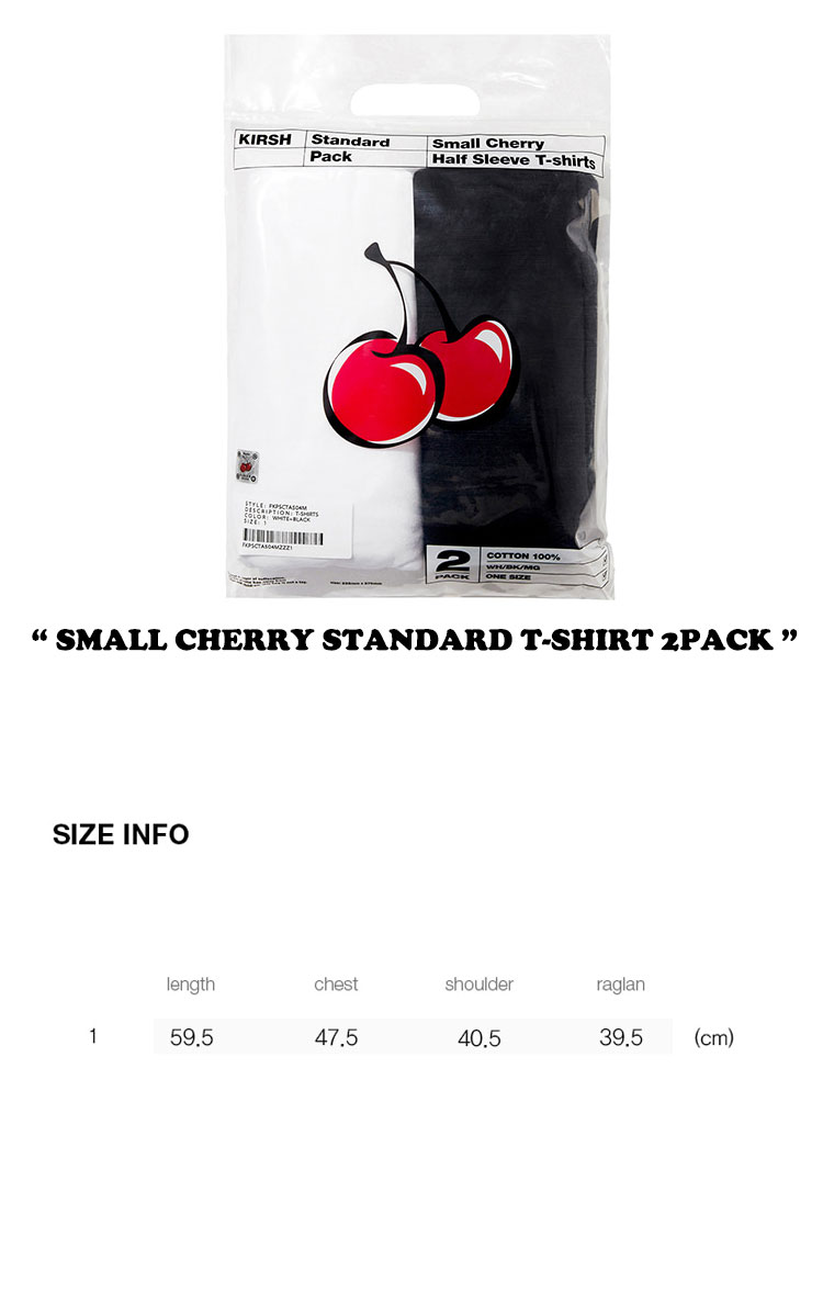 キルシー 半袖Tシャツ KIRSH 正規販売店 SMALL CHERRY STANDARD T-SHIRT 2PACK スモール チェリー スタンダード Tシャツ 全2色 KKRMCTS503E KKSRCTS501M ウェア｜a-labs｜06