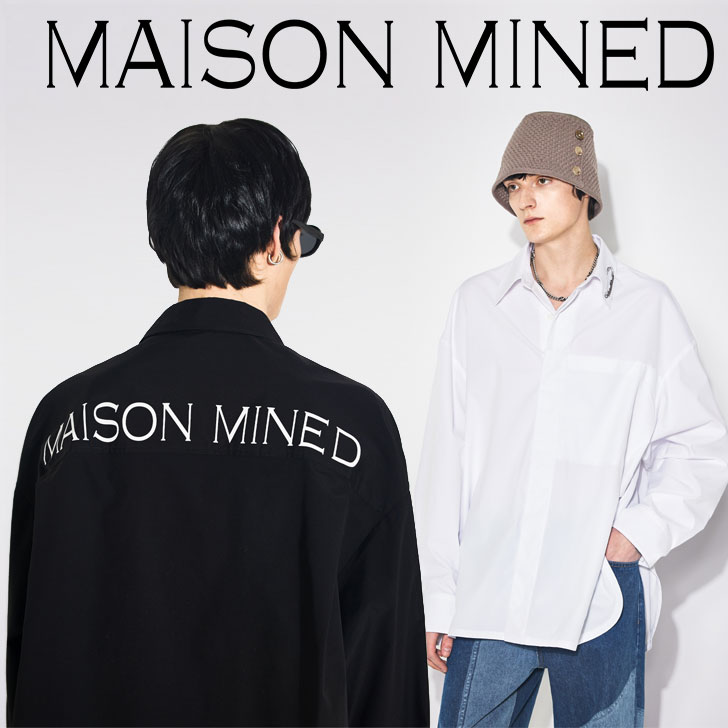 メゾンミネド シャツ MAISON MINED 正規販売店 BACK LOGO SHIRTS