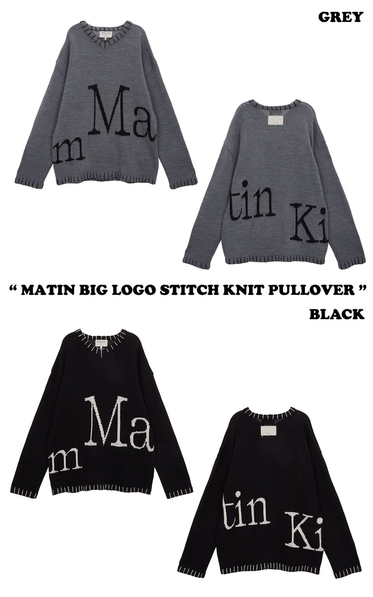 マーティンキム ニット Matin Kim BIG LOGO STITCH KNIT PULLOVER