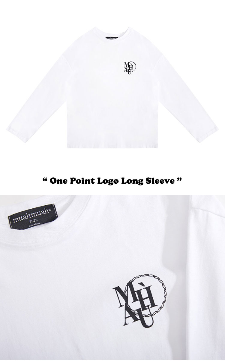 ムアムア ロンT muahmuah ムーアムーア レディース One Point Logo Long Sleeve ワンポイント ロゴ ロングスリーブ WHITE ホワイト MUT23022 ウェア｜a-labs｜02