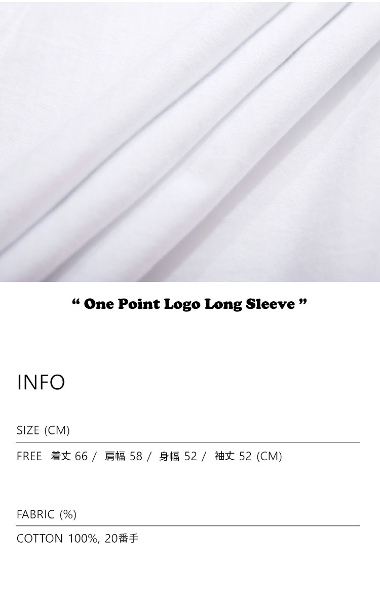 ムアムア ロンT muahmuah ムーアムーア レディース One Point Logo Long Sleeve ワンポイント ロゴ ロングスリーブ WHITE ホワイト MUT23022 ウェア｜a-labs｜03