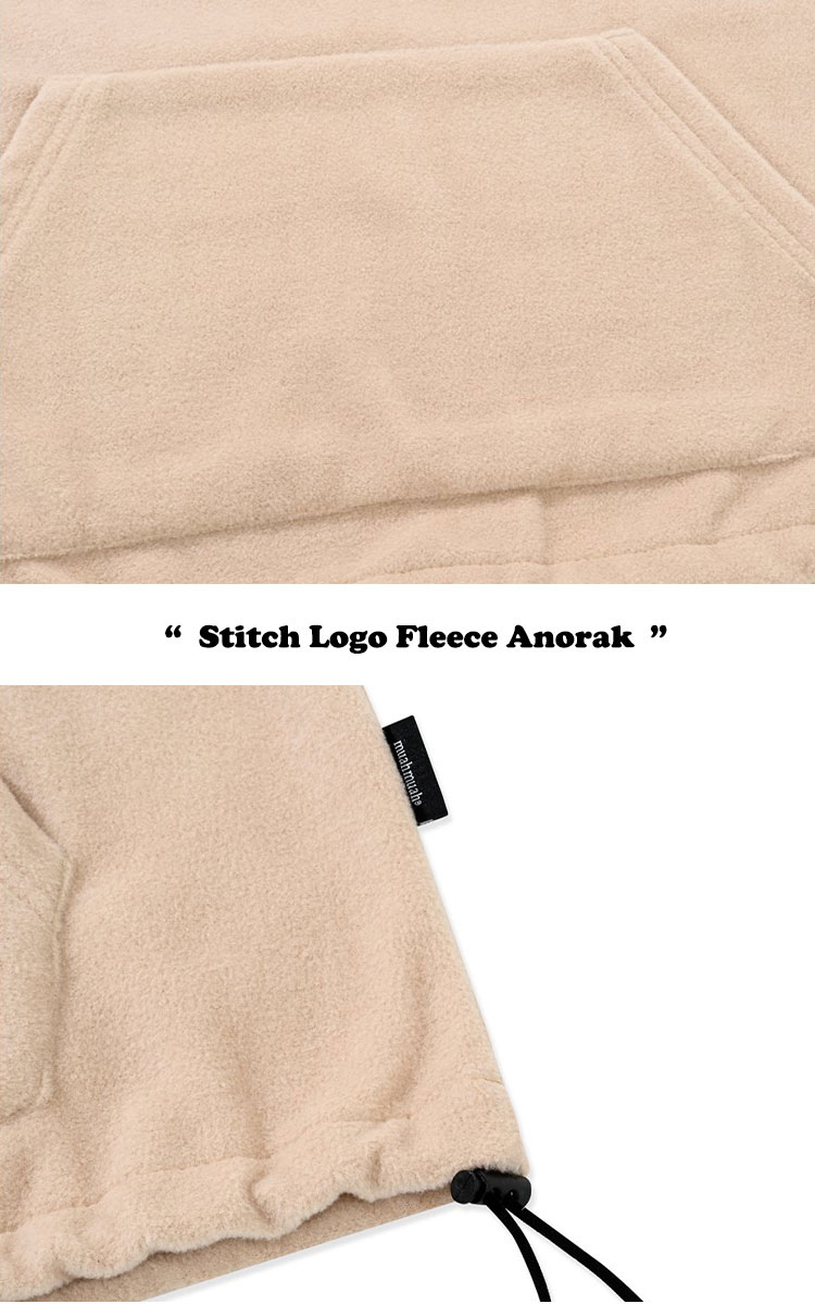 ムアムア アウター muahmuah ムーアムーア メンズ レディース Stitch Logo Fleece Anorak ステッチ ロゴ フリース アノラック 全3色 MUT23132 ウェア｜a-labs｜04