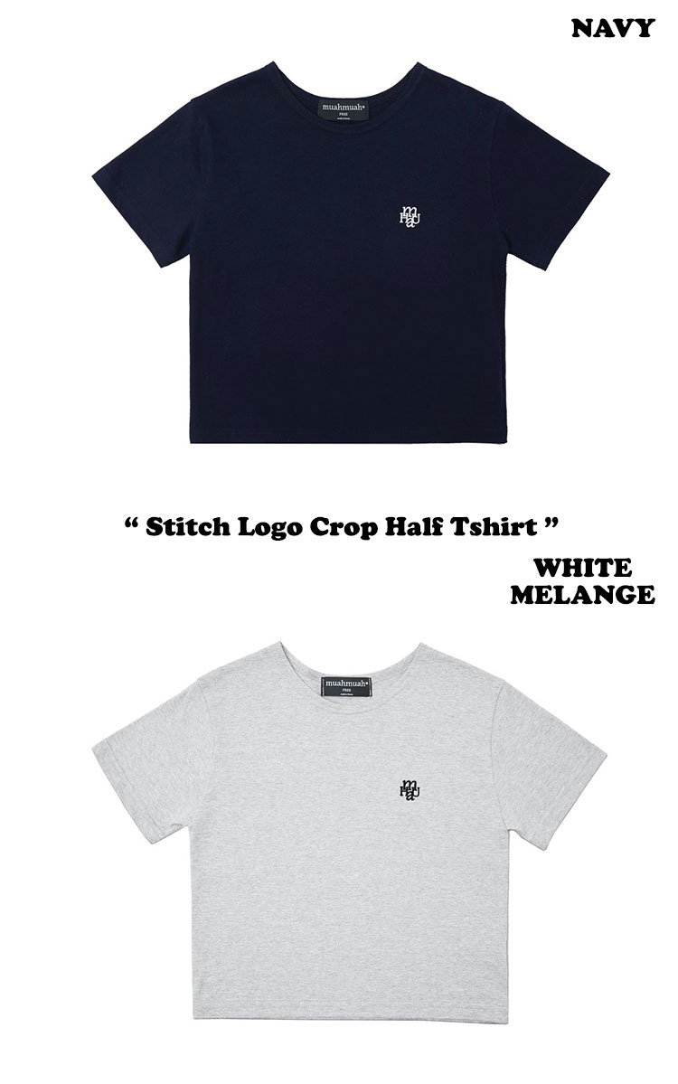 ムアムア 半袖Tシャツ muahmuah ムーアムーア レディース Stitch Logo Crop Half Tshirt ステッチ ロコ クロップ 半袖 Tシャツ 全5色 MUT24109 ウェア｜a-labs｜04