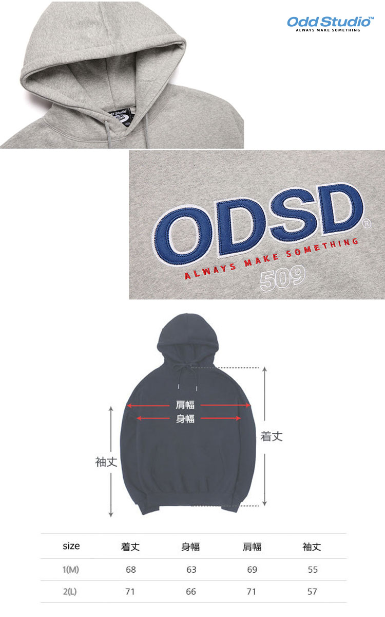 【即納/国内配送】オッドスタジオ パーカ ODD STUDIO 正規販売店 ODSD logo appliqu hood ロゴ アップリケ フード 全9色 OS20FWHD01SET ウェア｜a-labs｜09