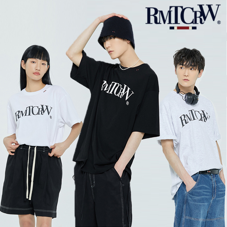 ロマンティッククラウン 半袖Tシャツ ROMANTIC CROWN 正規販売店 RECENT ARCH LOGO TEE SHIRT リーセント アーチ ロゴ 全3色 23RCSUTTSU016WT/BK/LG ウェア｜a-labs