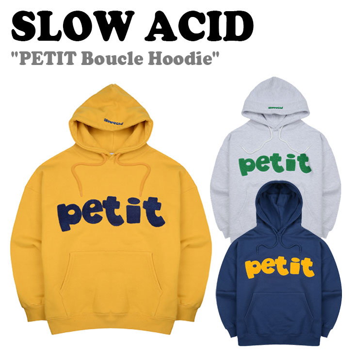 スローアシッド パーカ SLOW ACID PETIT Boucle Hoodie プチ ブークレ フーディー MELANGE WHITE NAVY YELLOW 19WT H1 PM/NY/YL ウェア :ct sac23 19wth1pm:a Labs