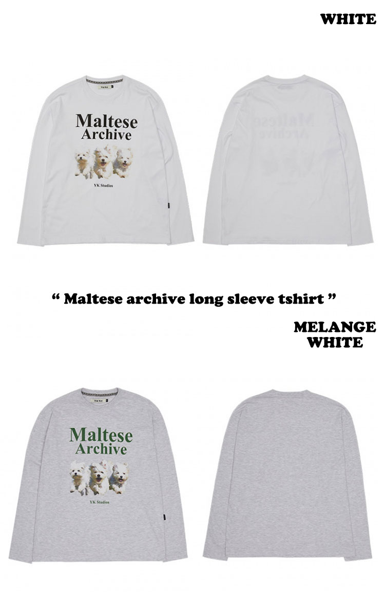ワイケイ 長袖Tシャツ WAI KEI メンズ レディース Maltese archive long sleeve Tshirt マルチーズ アーカイブ 長袖 Tシャツ 全6色 YK23FATS01 ウェア｜a-labs｜02