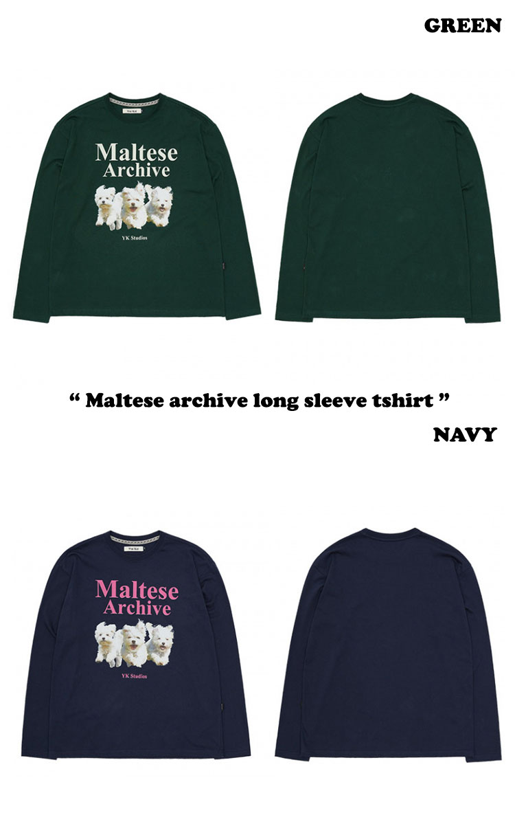 ワイケイ 長袖Tシャツ WAI KEI メンズ レディース Maltese archive long sleeve Tshirt マルチーズ アーカイブ 長袖 Tシャツ 全6色 YK23FATS01 ウェア｜a-labs｜03
