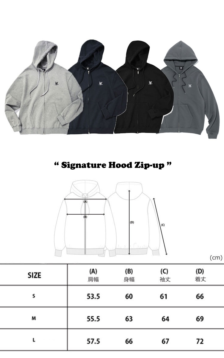 即納/国内配送】ウアロン パーカ WOOALONG Signature Hood Zip-up