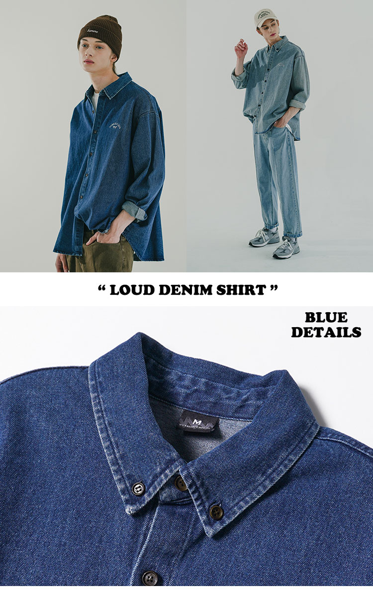WVプロジェクト デニムシャツ WV PROJECT 正規販売店 LOUD DENIM SHIRTS ラウド デニム シャツ VINTAGE BLUE ビンテージブルー BLUE ブルー MJLS7611 ウェア｜a-labs｜04