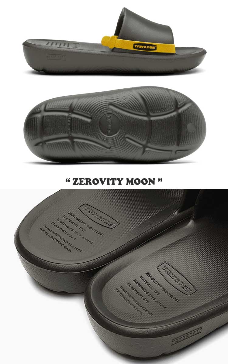 トー＆トー サンダル TAW＆TOE メンズ レディース ZEROVITY MOON ゼロビティ ムーン SLIDE スライド CHARCOAL チャコール Z-SL-CHAU シューズ｜a-labs｜03