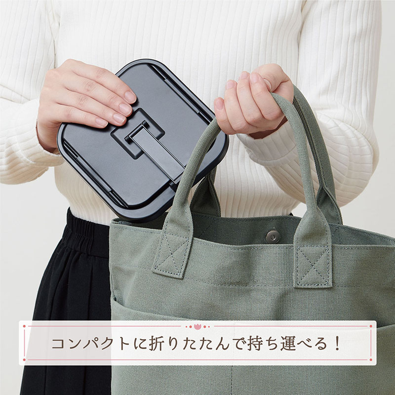 卓上コンパクト三面鏡１個ホワイトブラックスタンドミラー角度調節化粧鏡メイクコンパクト