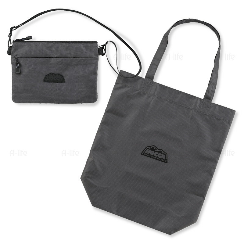 h__ruページ 折りたたみ エコバッグ グレー ６個おまとめページ エコバッグ in サコッシュ ベージュ グレー コンパクト 軽量