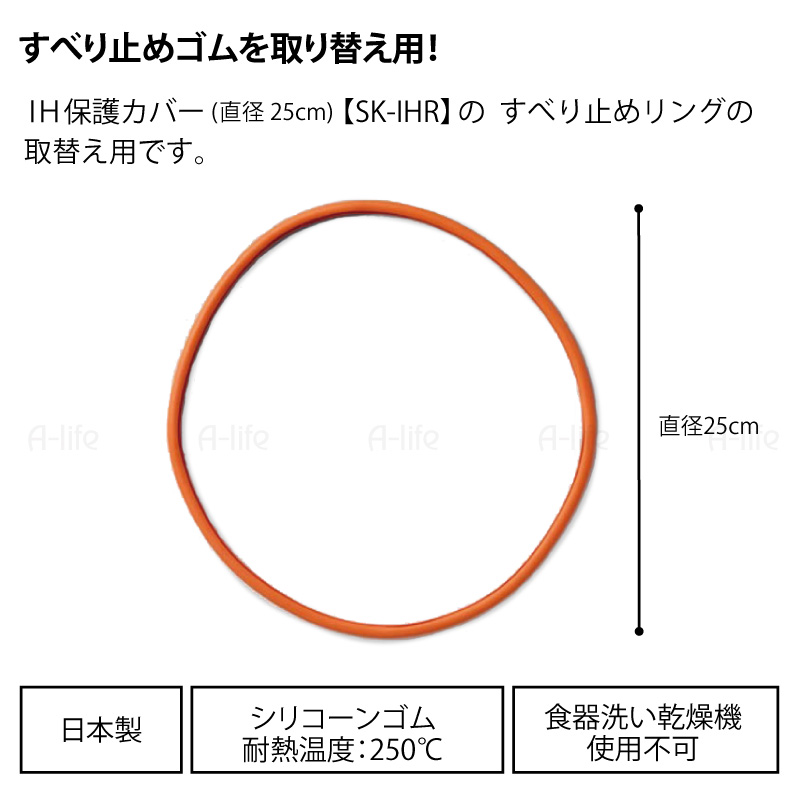 IHクッキングヒーター保護カバー用取替えすべり止めリング２個日本製