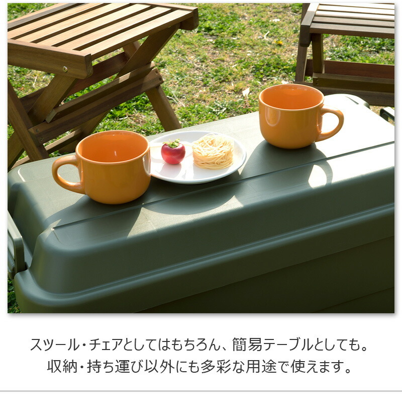 爆買 収納ケース 70L グレー カーキ 1個 収納ボックス ガレージ 収納