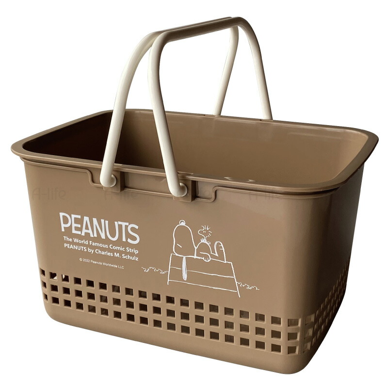 日本製スヌーピーバスケットＭかご収納カゴ買い物かごランドリーバスケットレジャー