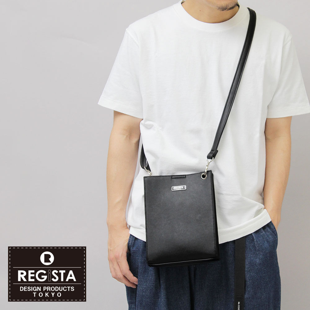 REGiSTA ミニショルダーバッグ メンズ レディース 縦型 スクエア