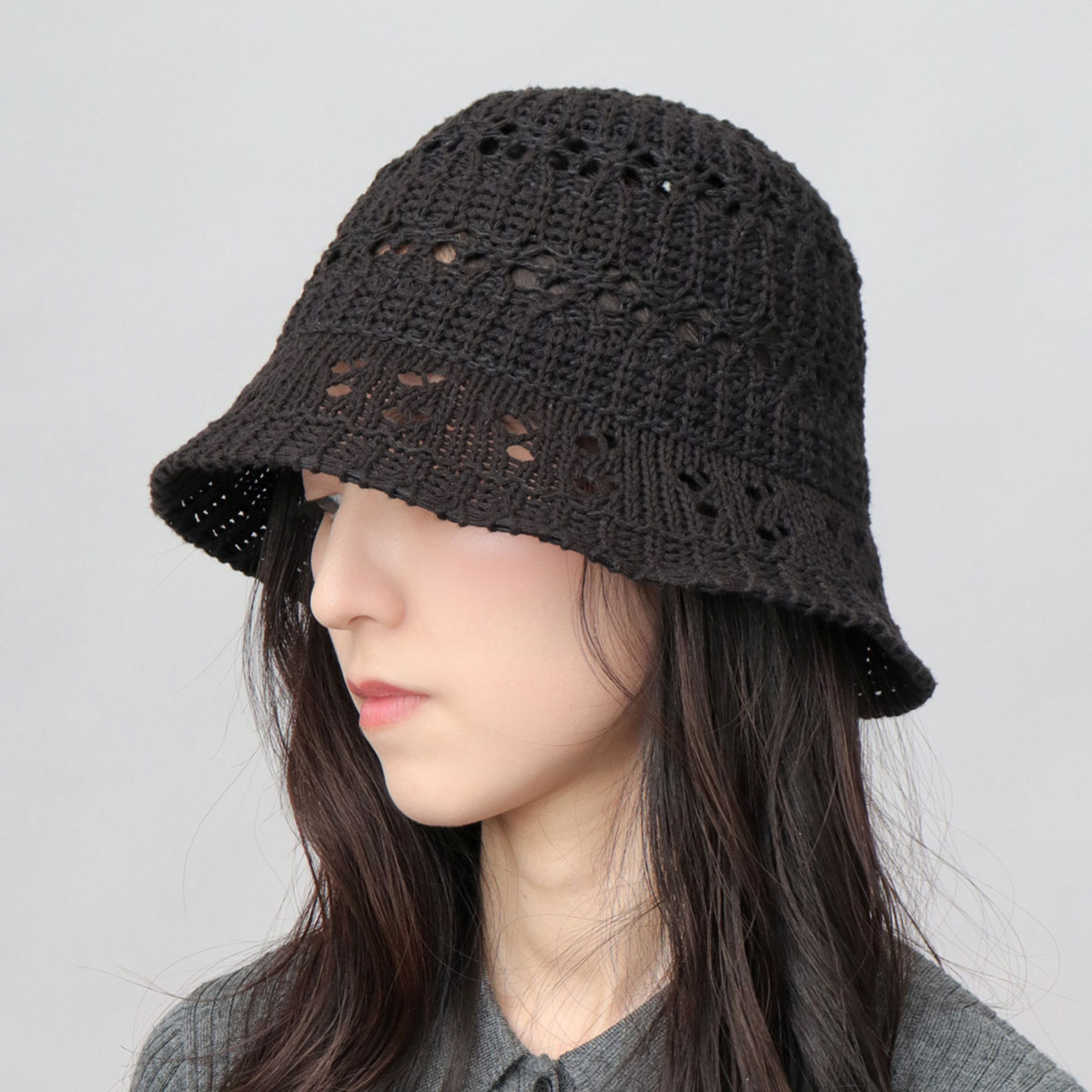 A.M.S. クロシェハット バケットハット メンズ レディース ハット 帽子  