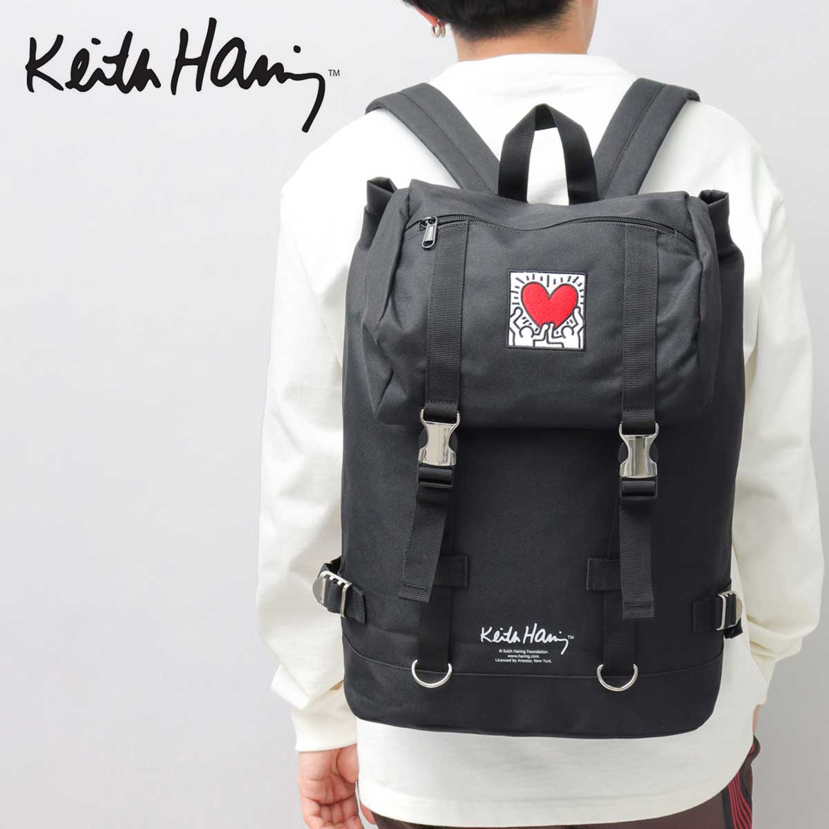 X-LARGEとKeith haringのコラボリュック バックパック - メルカリ