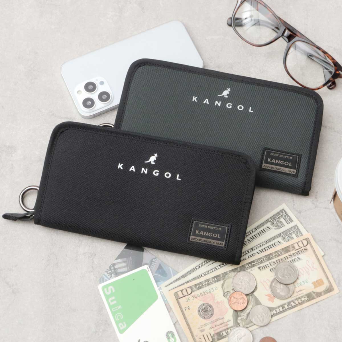KANGOL カンゴール 長財布 ロングウォレット メンズ レディース 大容量 財布 ウォレット おしゃれ 学生 札入れ 小銭入れ カード入れ