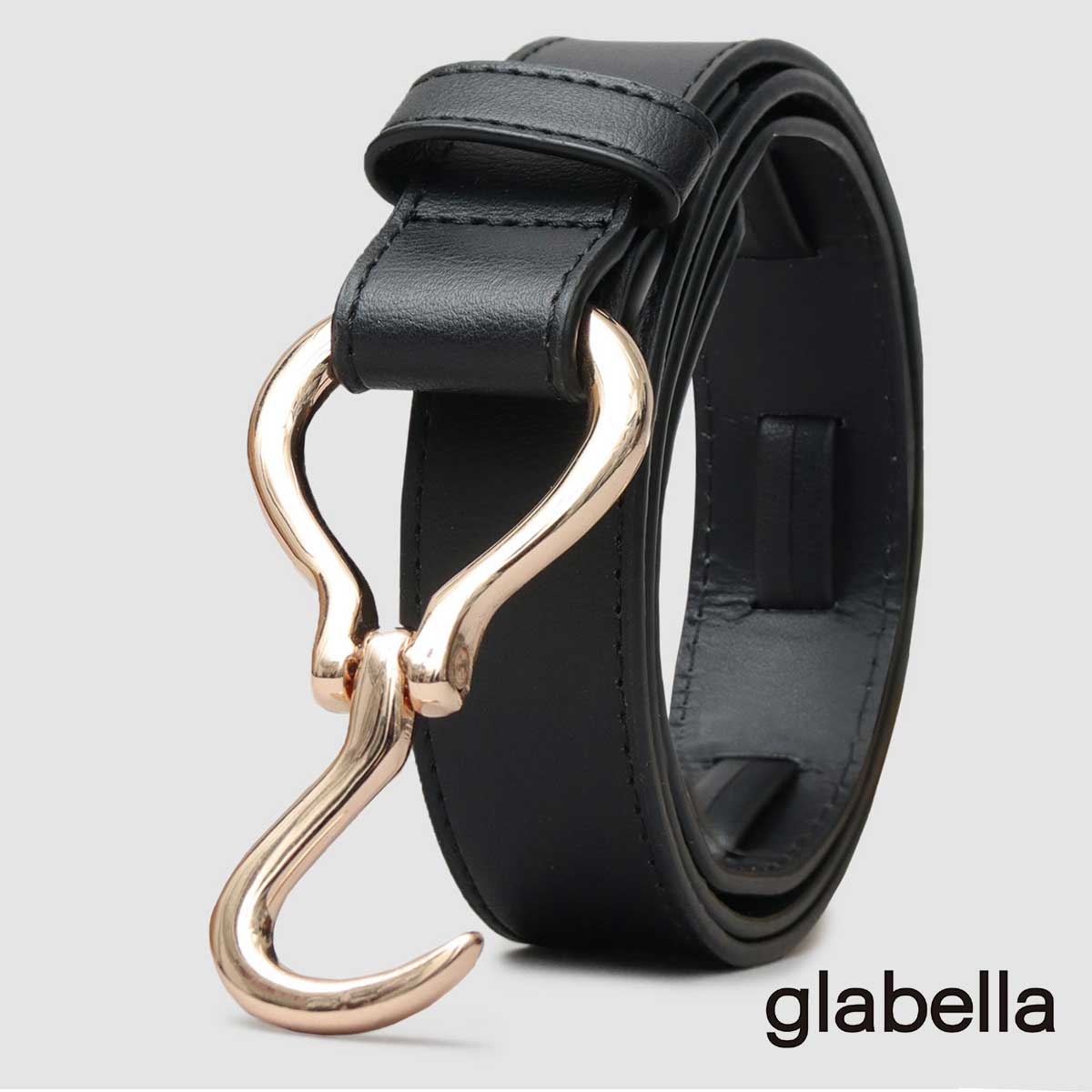 glabella（グラベラ） ベルト メンズ おしゃれ フック型 バックル 細