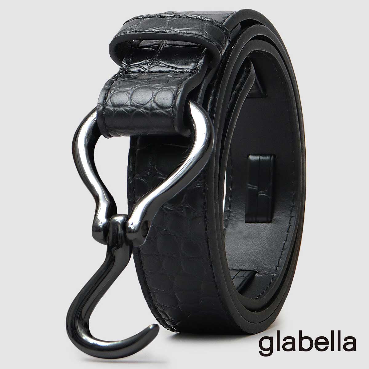 glabella（グラベラ） ベルト メンズ おしゃれ フック型 バックル 細