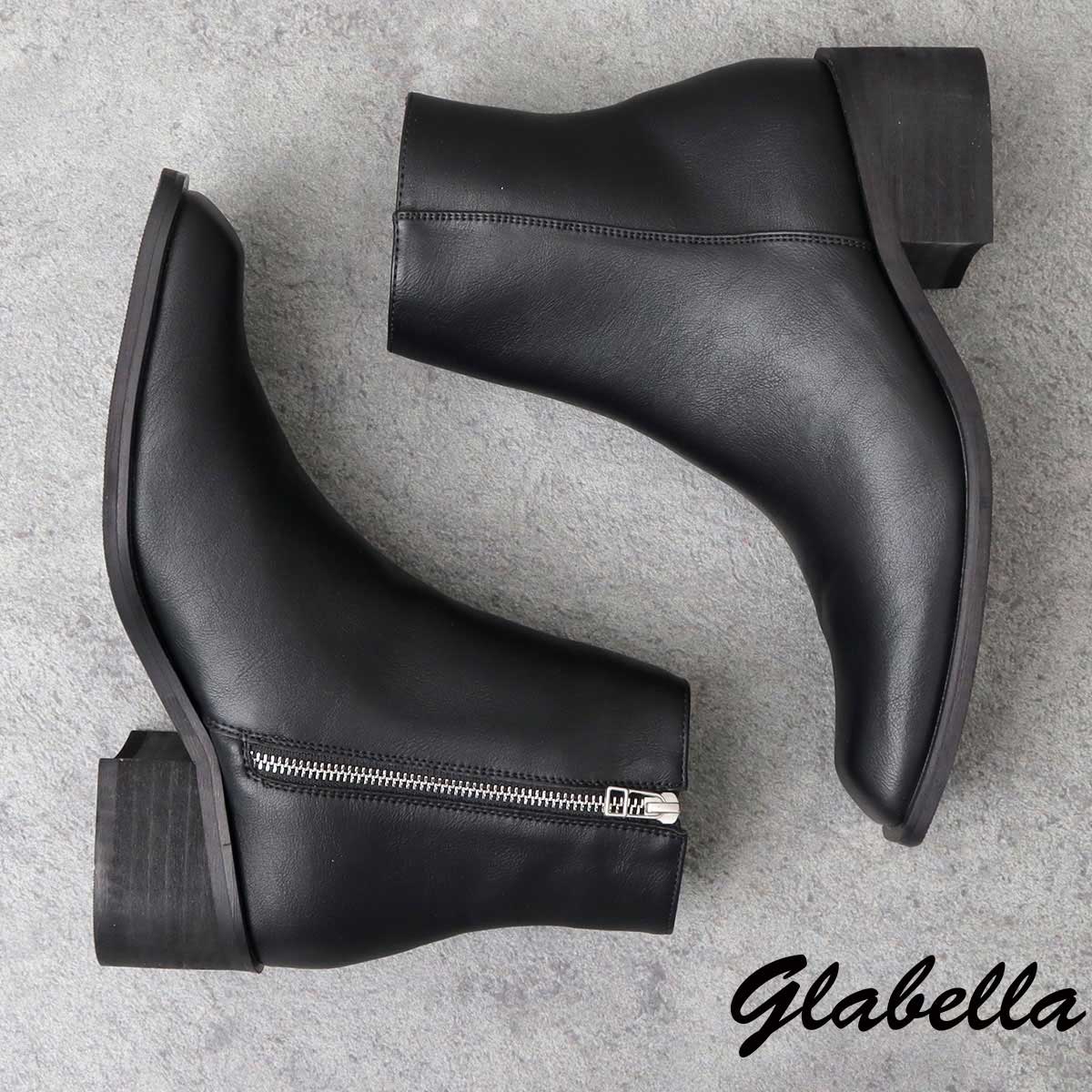 glabella グラベラ ブーツ ショートブーツ スクエアトゥブーツ