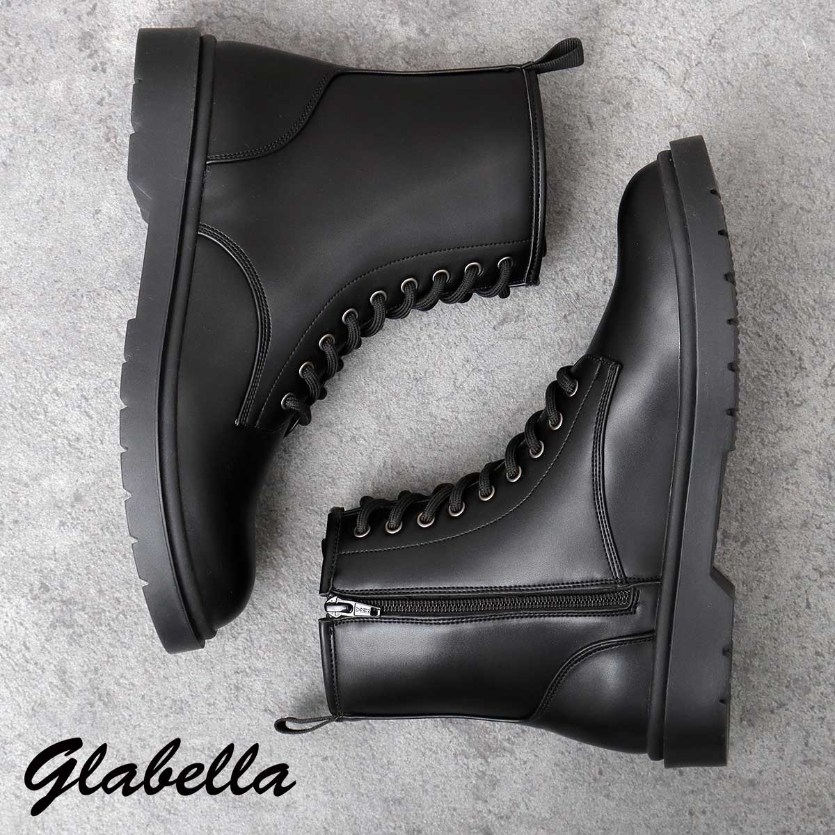 glabella ブーツ メンズ ショートブーツ ミリタリーブーツ