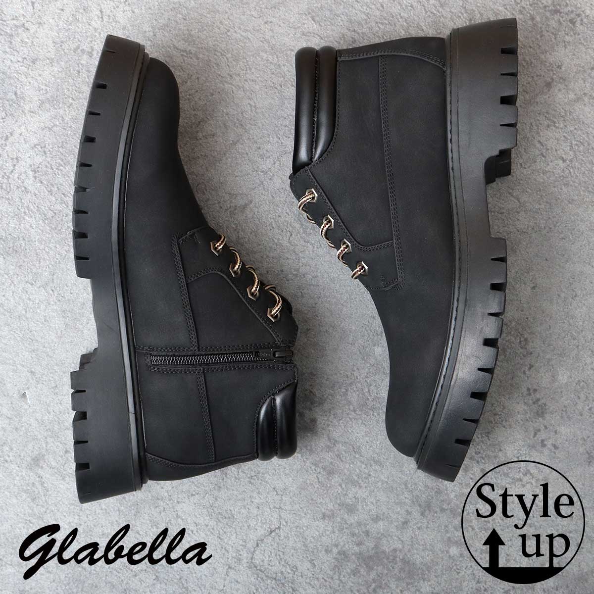 glabella（グラベラ） ブーツ メンズ ショートブーツ マウンテンブーツ 