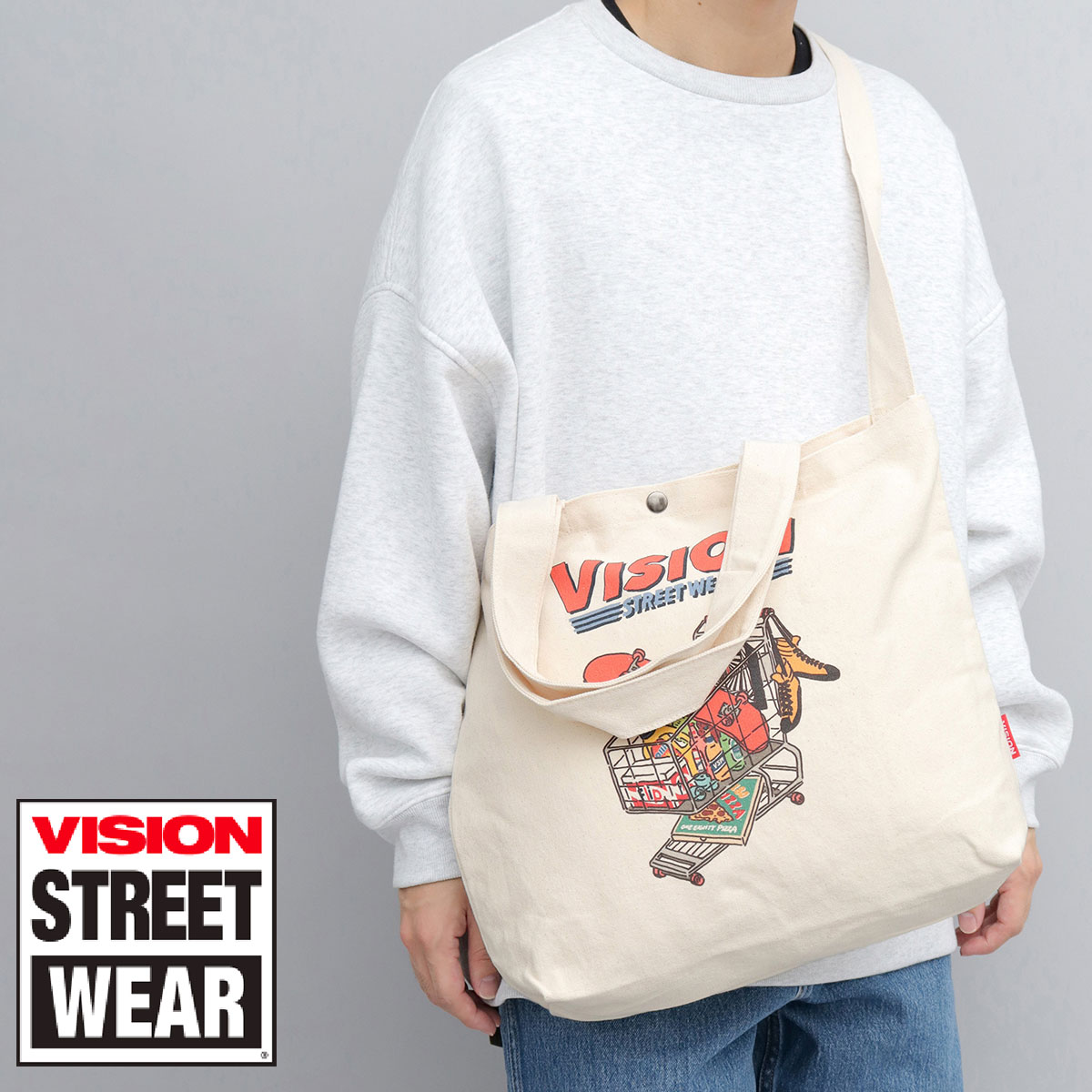 TRENDT VISION ショルダーバッグ　かつきくん着用 VISION STREET WEAR（ヴィジョンストリートウェア） キャンバスバッグ