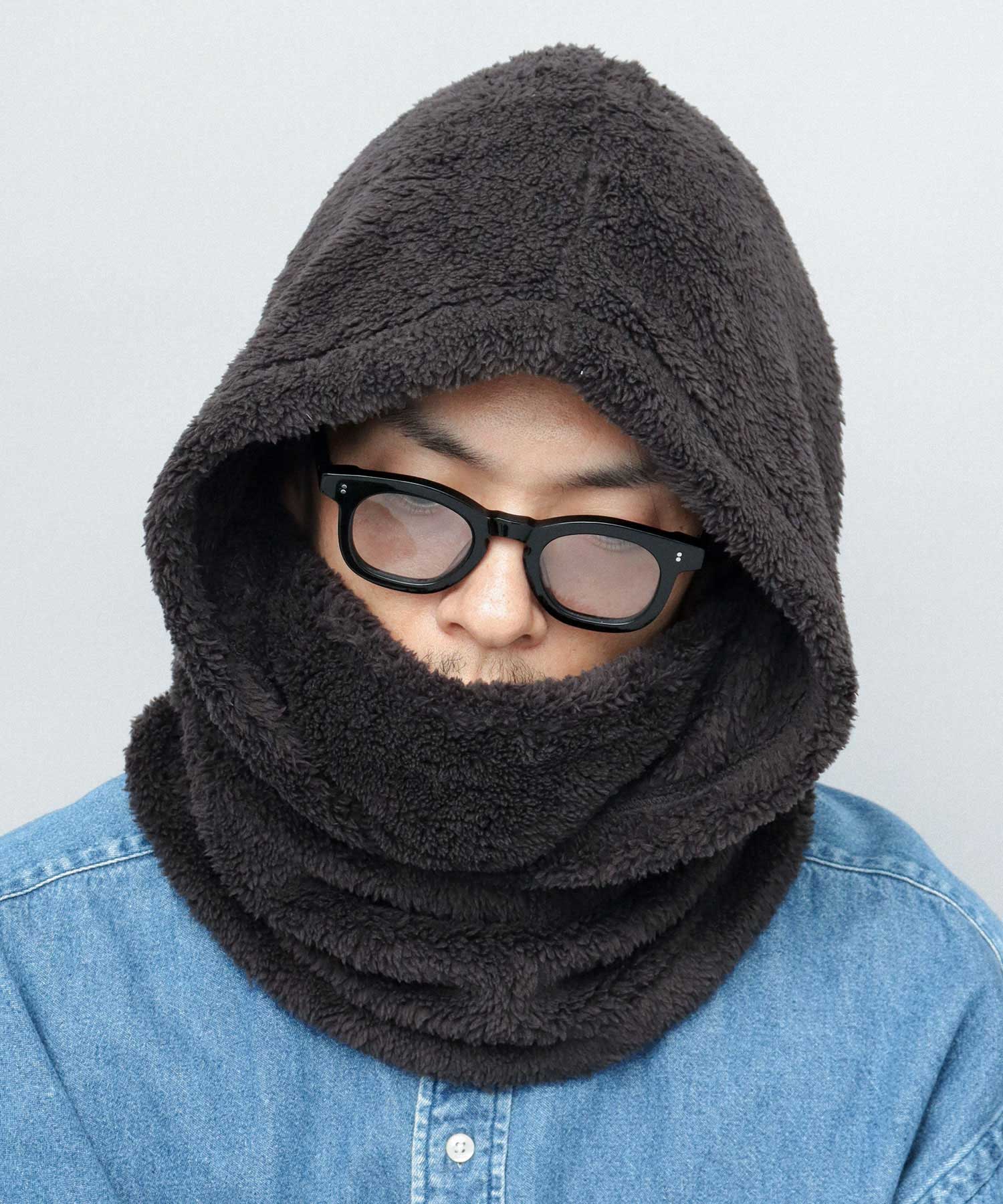 ネックウォーマー 2WAY フード付き メンズ レディース フードネック