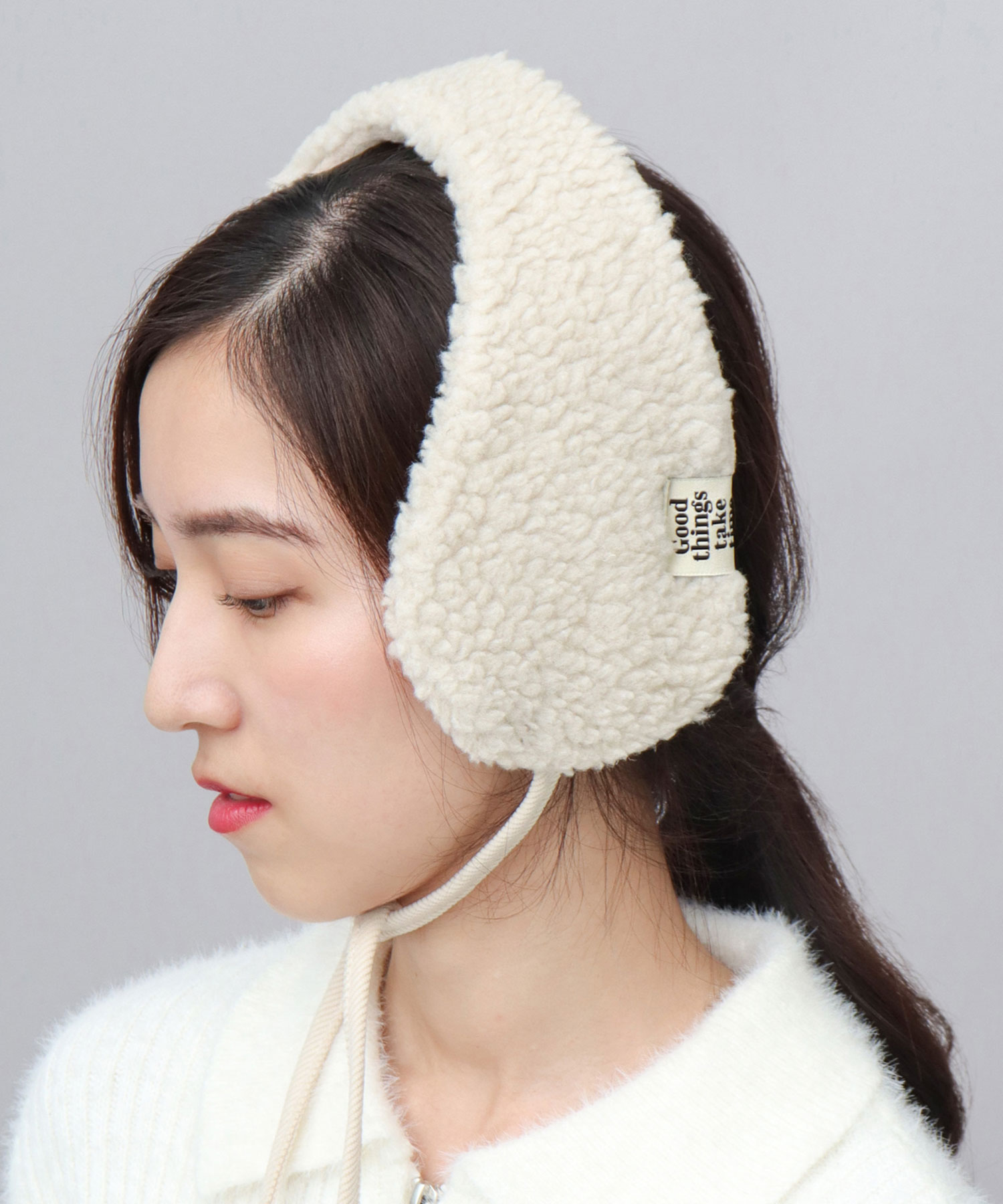 A.M.S. ボンネット レディース シープボア 2WAY ネックウォーマー 耳
