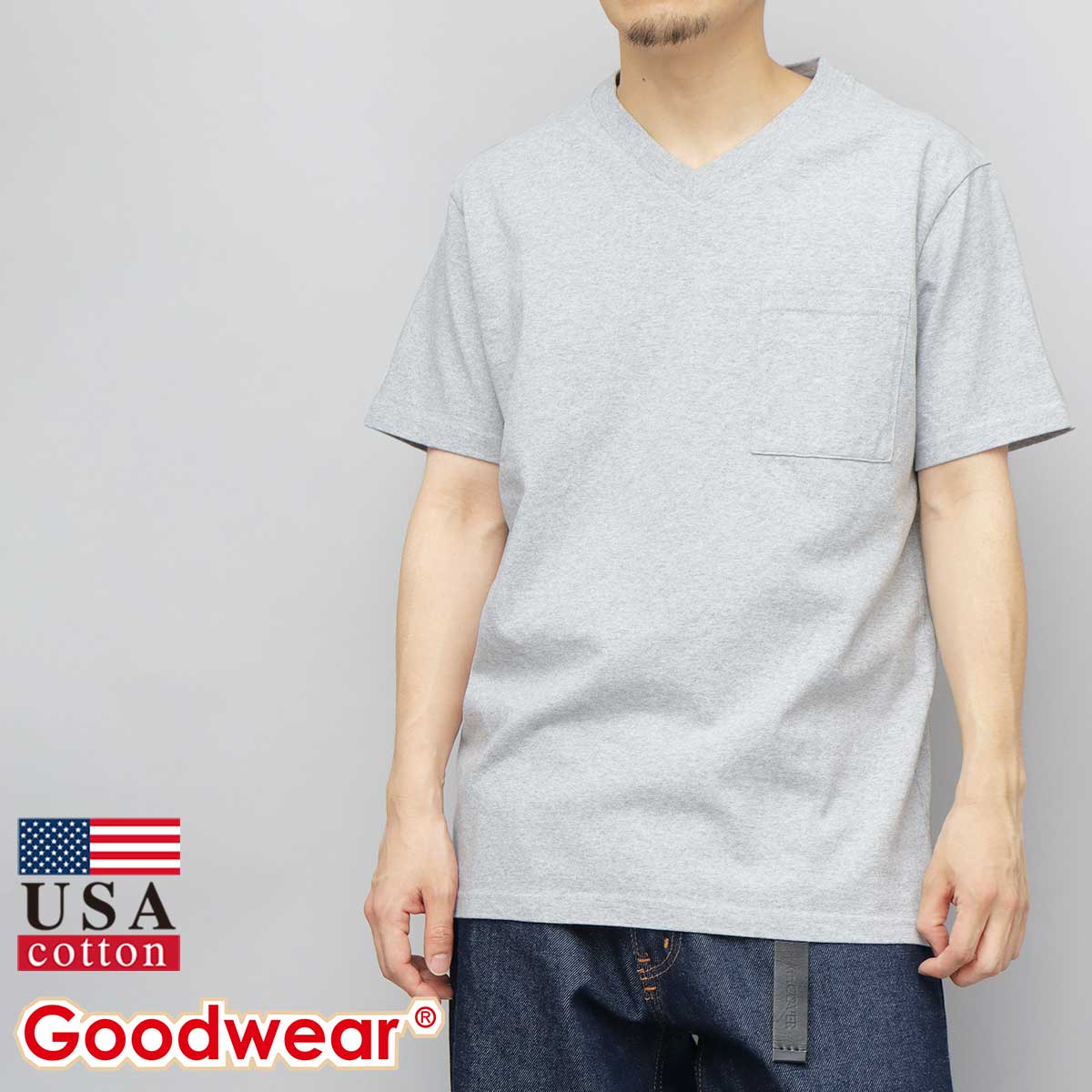 グレー Vネック 半袖Tシャツ 楽天市場】vネック tシャツ メンズ 半袖 ショート丈 袖 短め 夏