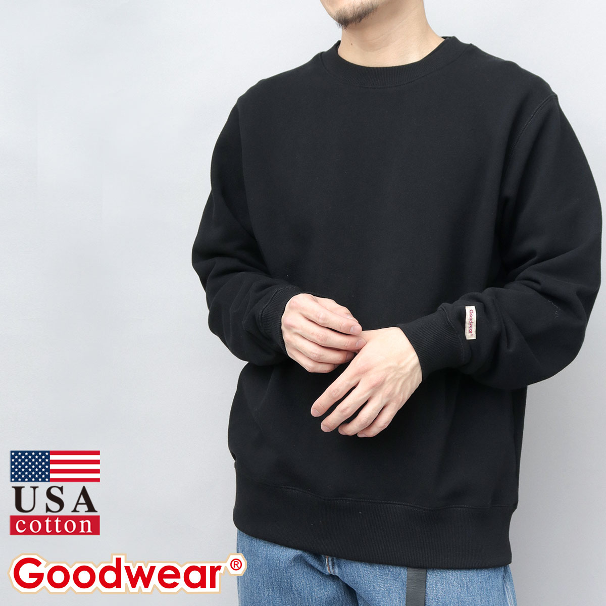 Goodwear（グッドウェア） スウェット トレーナー 長袖 クルーネック 