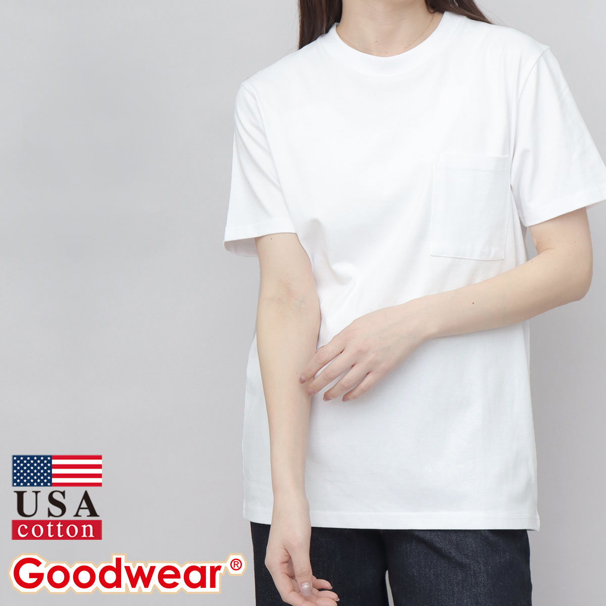 Goodwear（グッドウェア） Goodwear tシャツ 半袖 ポケット付き メンズ