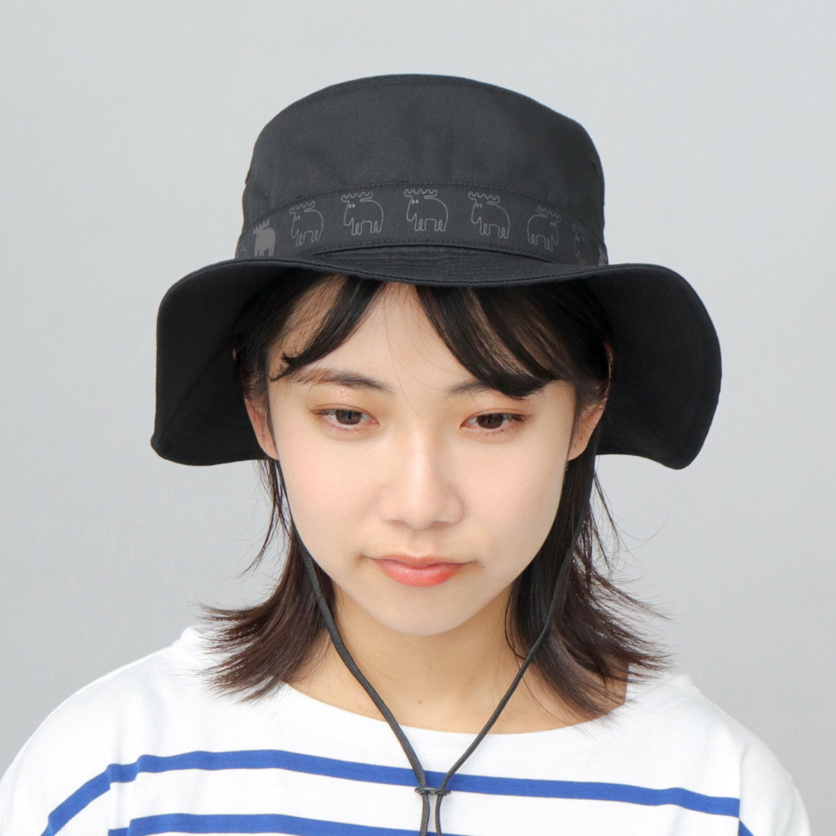 moz モズ ハット レディース 帽子 あご紐付き アドベンチャー
