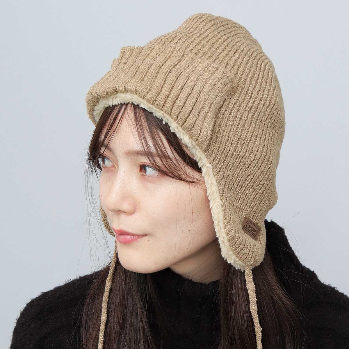 セール】裏ボア フライト型 ニットキャップ（ニット帽）（ニット