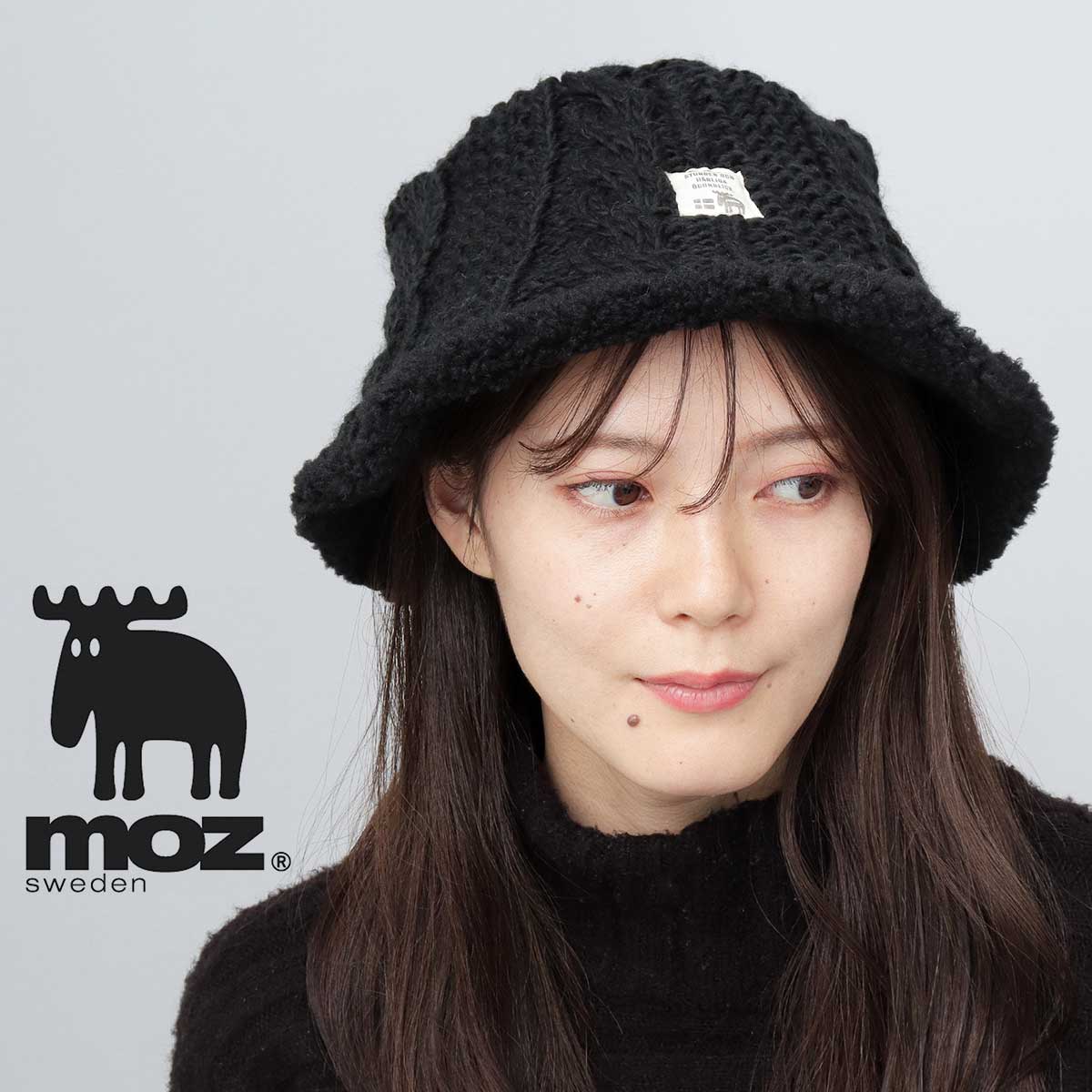 moz（モズ） ニット バケットハット レディース ハット 帽子 バケハ