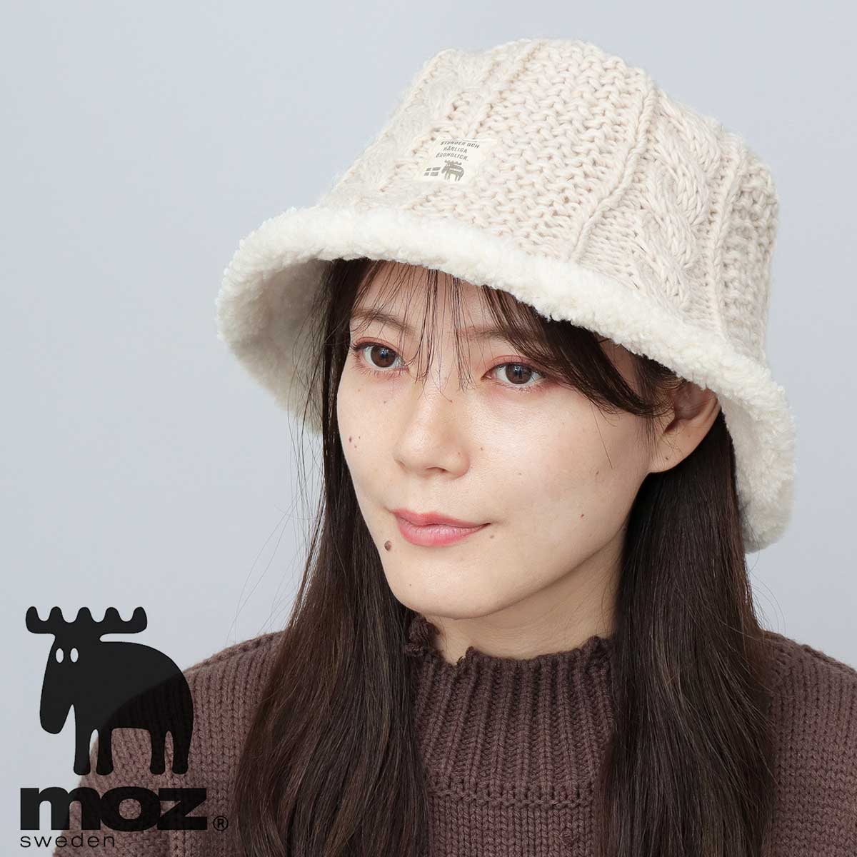 moz（モズ） ニット バケットハット レディース ハット 帽子 バケハ