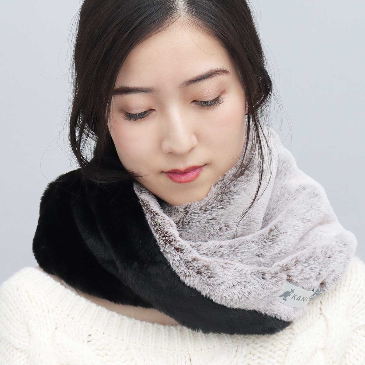 モモンガ様【新品】Gushlow＆Cole ムートンファー×ニット スヌード モモンガ様【新品】Gushlow＆Cole ムートンファー×ニット スヌード