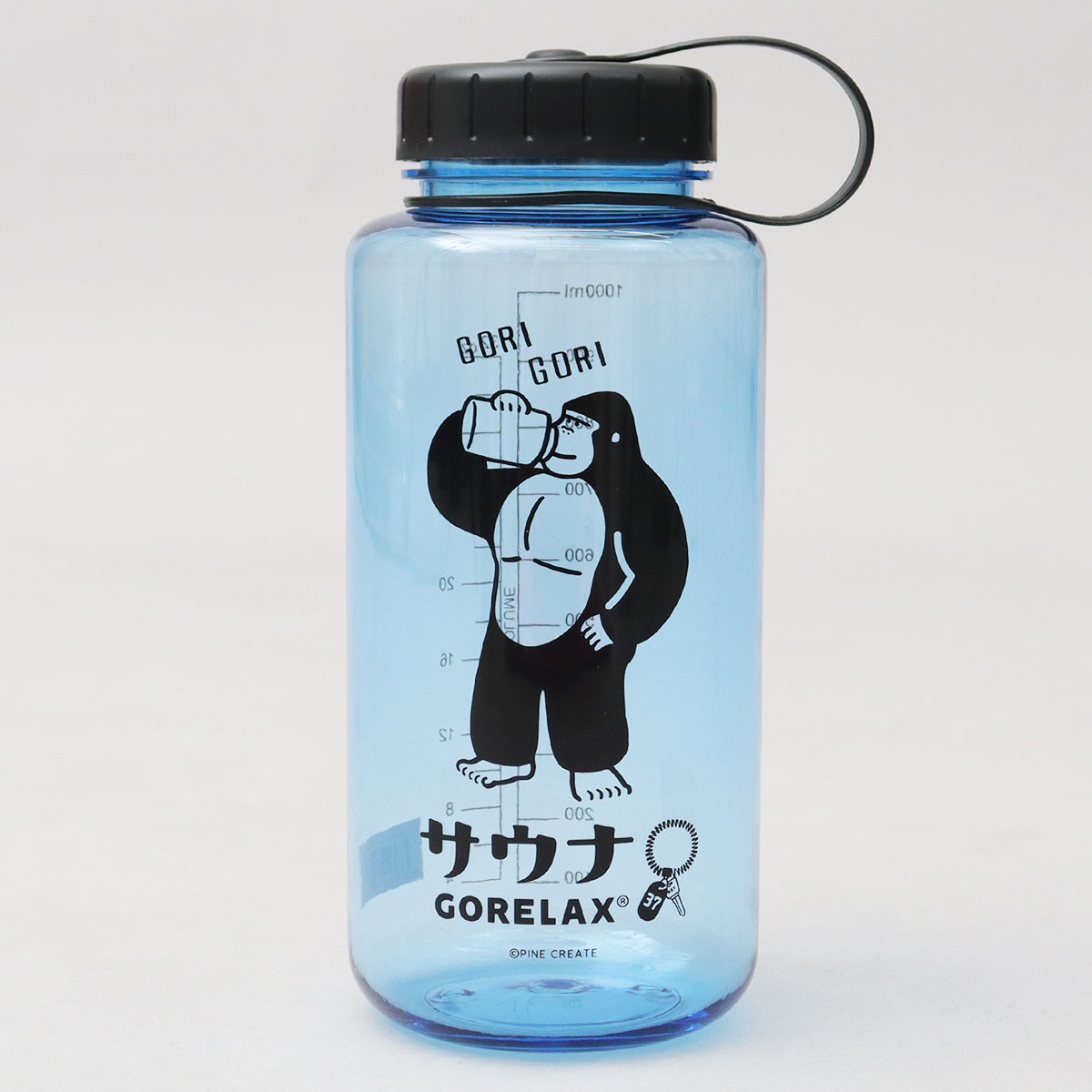 ごリラックス 水筒 1l ウォーターボトル 1リットル 大容量 クリア