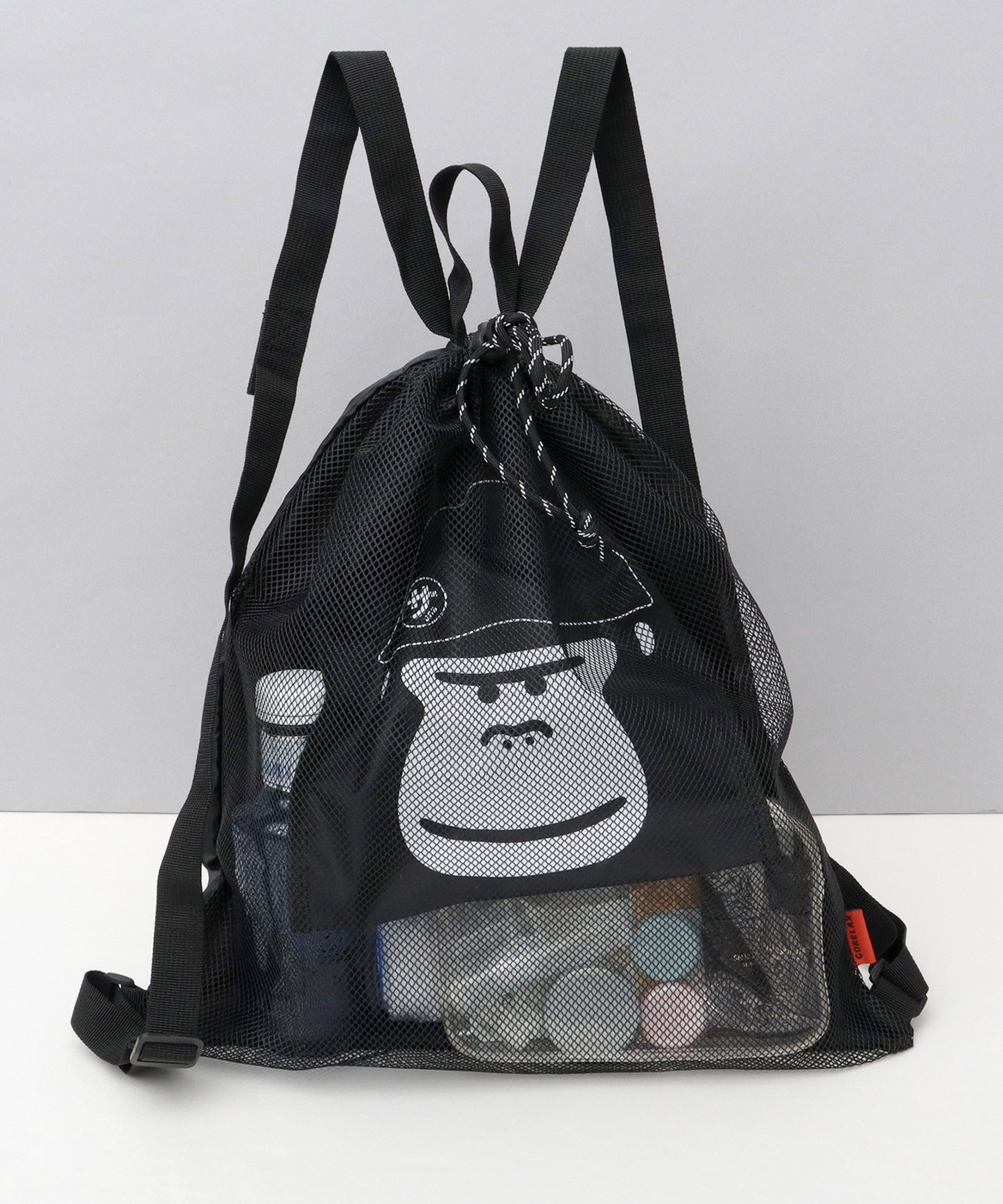 ごリラックス サウナ ナップサック メッシュ リュック 大容量 透け感