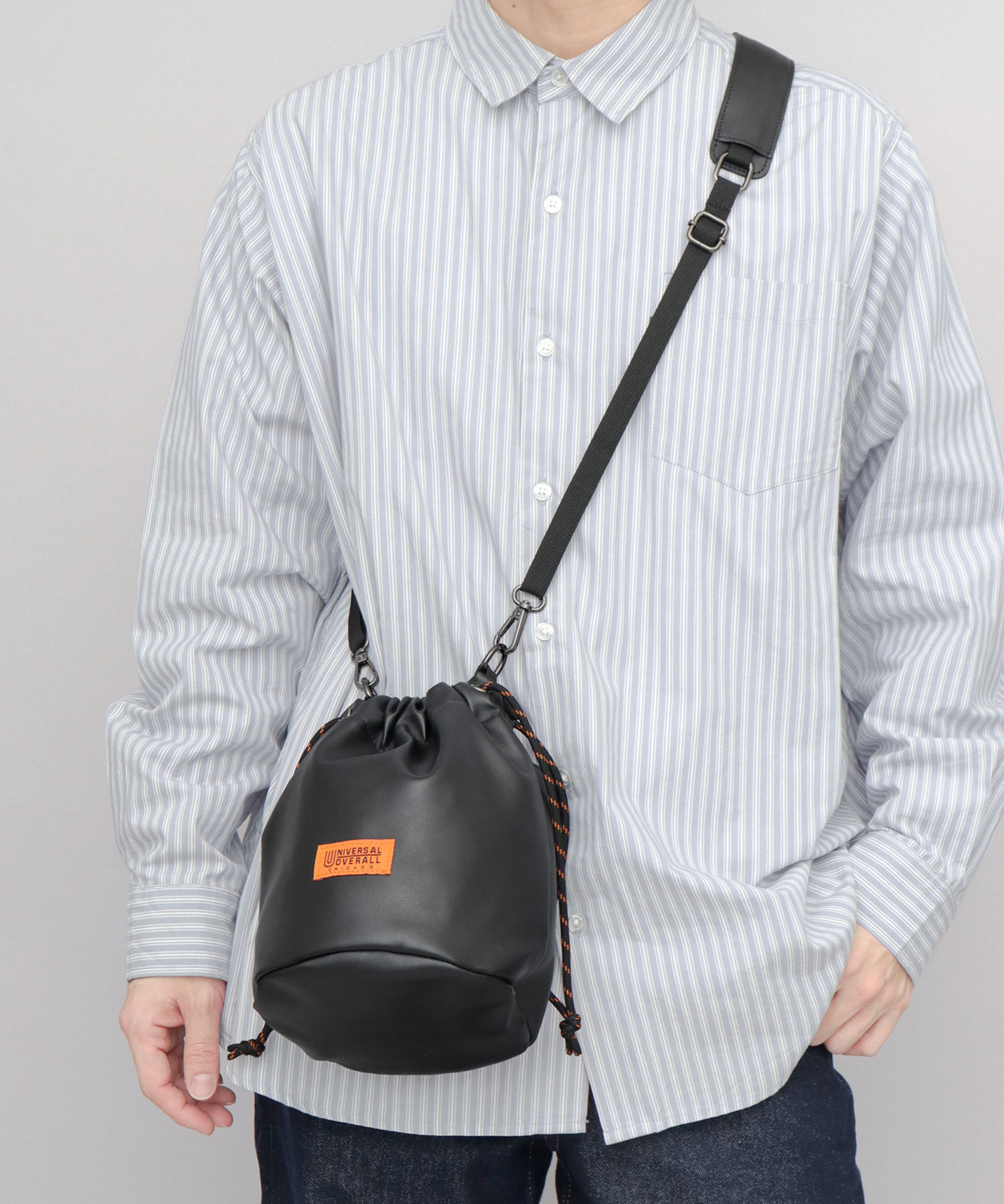 ユニバーサルオーバーオール 巾着ショルダーバッグ ミニショルダー