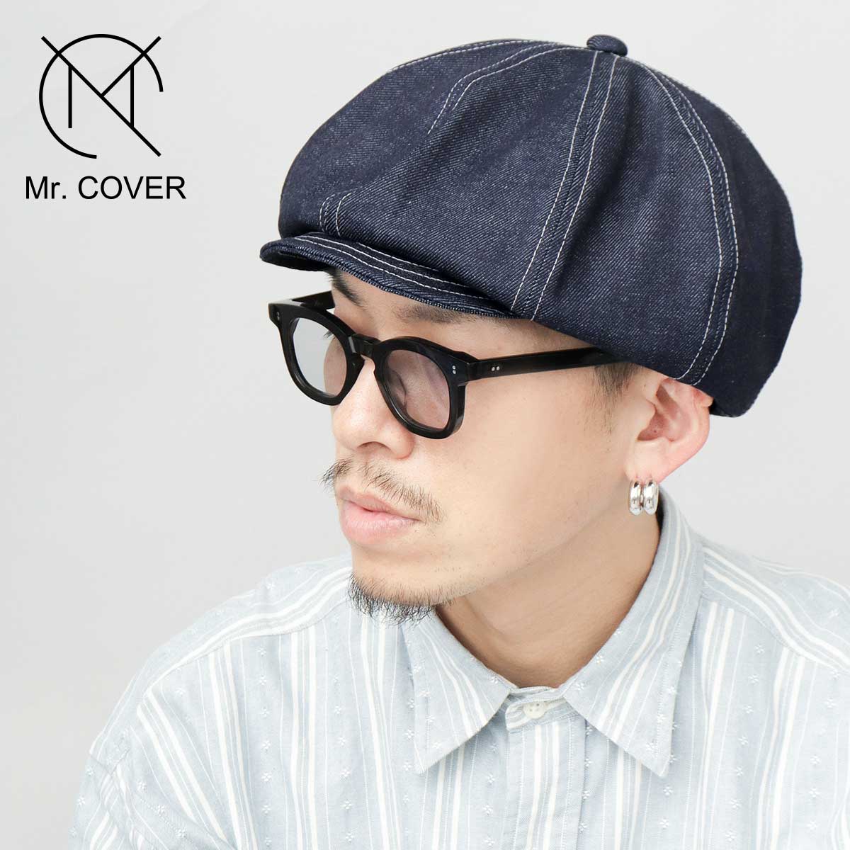 Mr.COVER キャスケット 岡山デニム キャスケットベレー メンズ