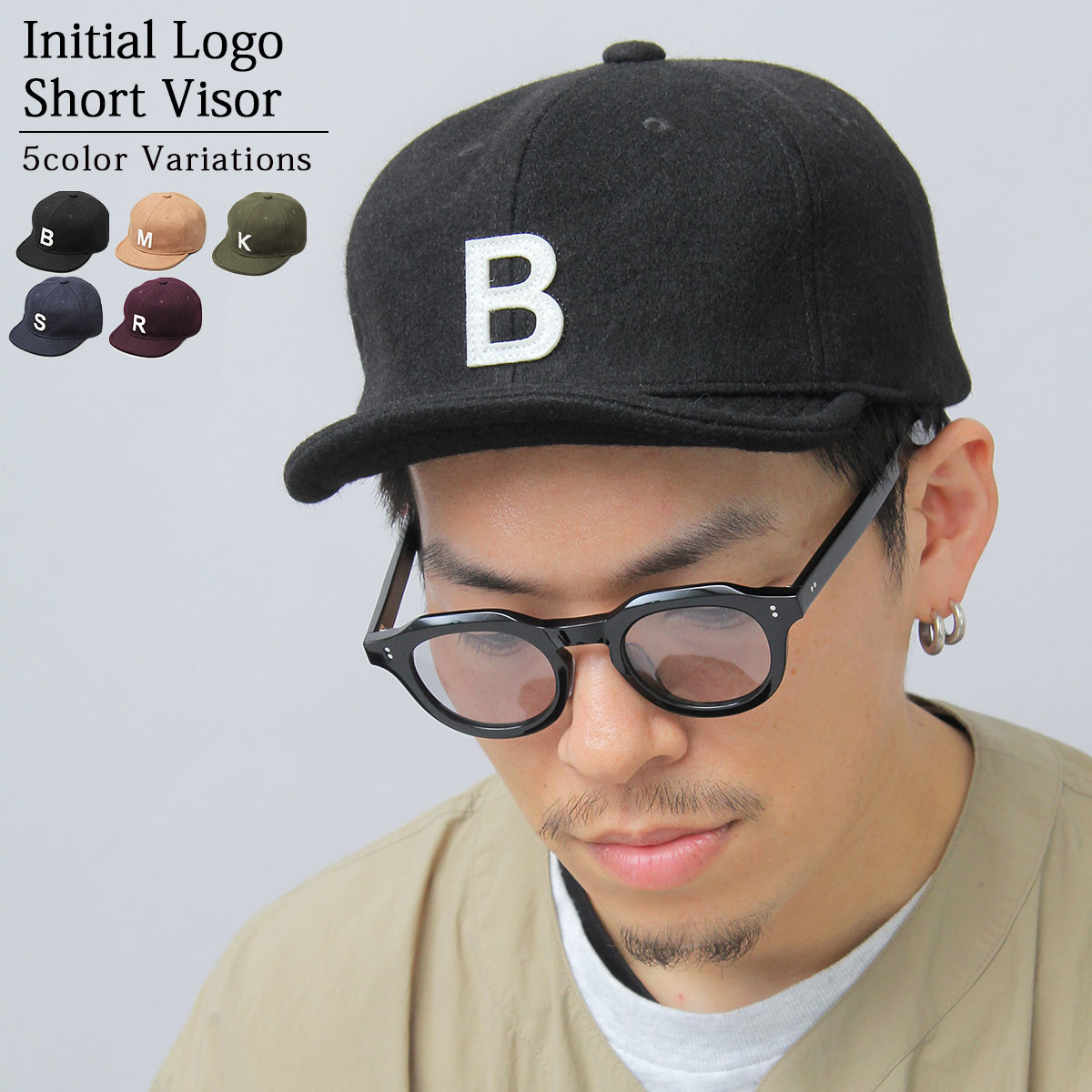 Basiquenti ベーシックエンチ 帽子 キャップ ショートバイザー Basiquenti ベーシックエンチ 帽子 キャップ ショートバイザー