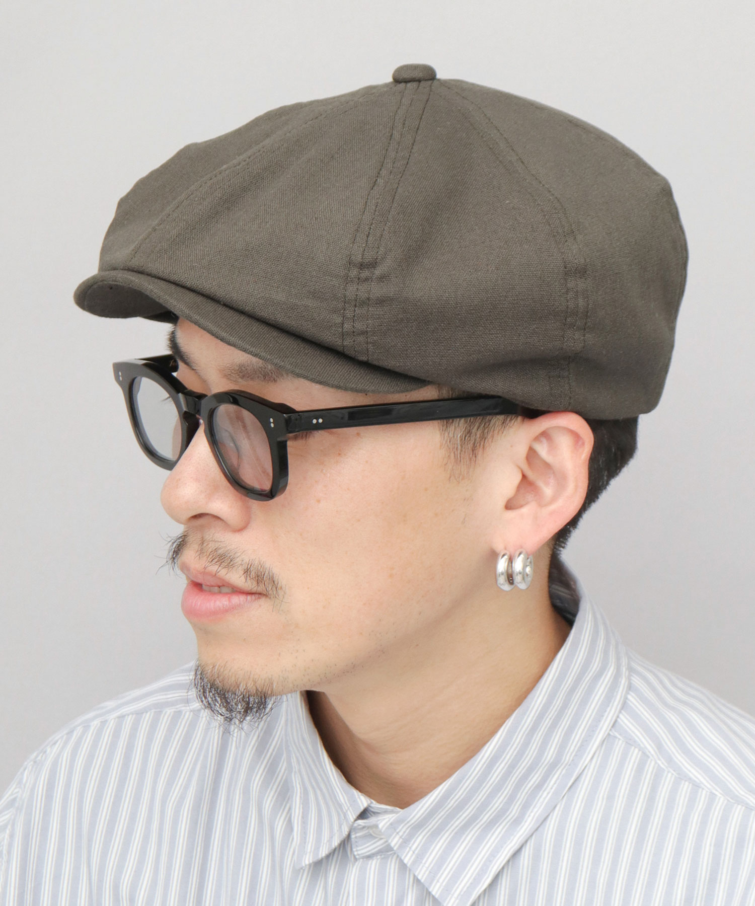 Basiquenti 【2026年販売開始】キャスケット ビッグシルエット 麻混