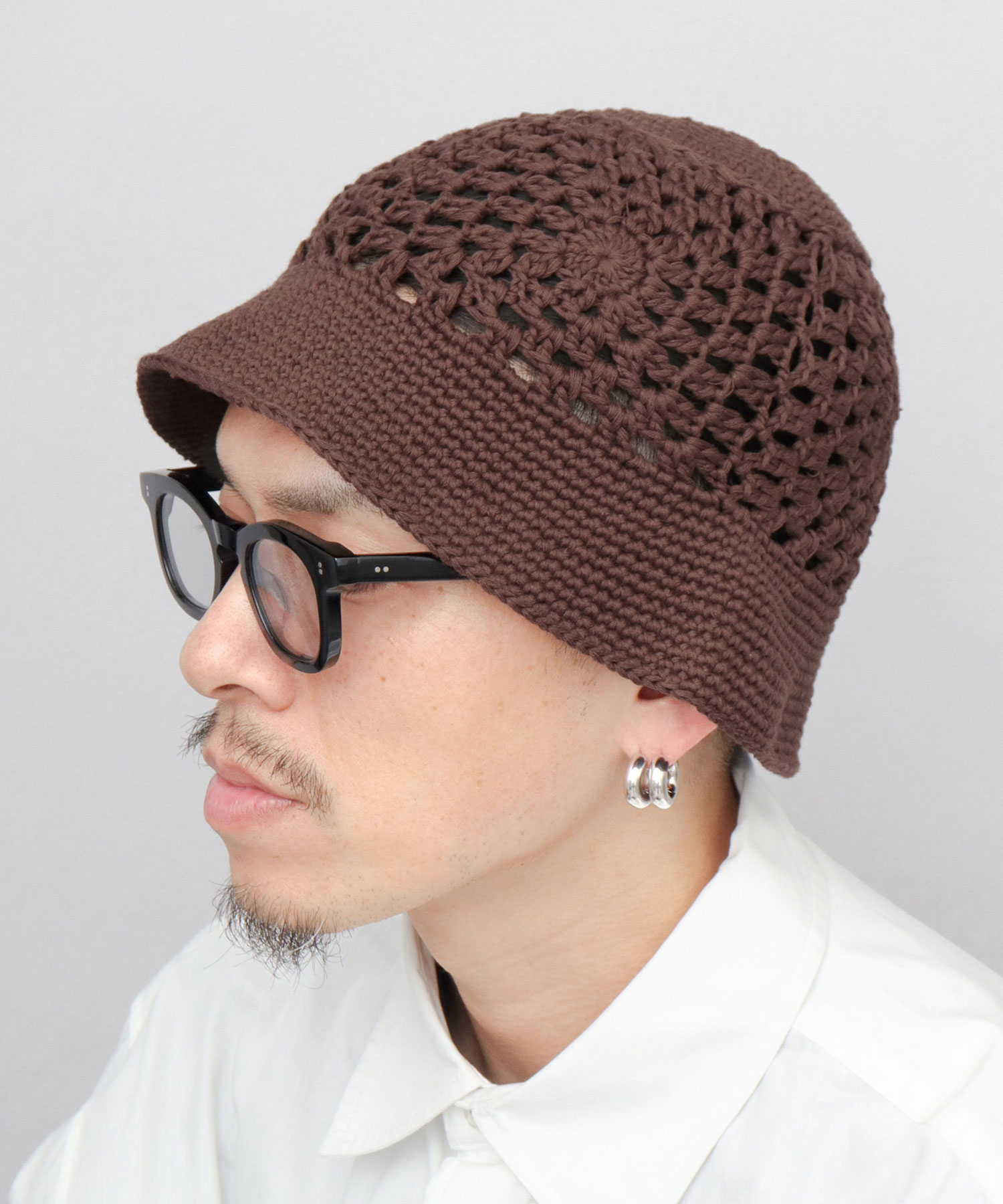 SOSNOVSKA 19AW RAW EDGES HAT ニット ハット Basiquenti 【2026年販売開始】クロシェハット 透かし編み ニット