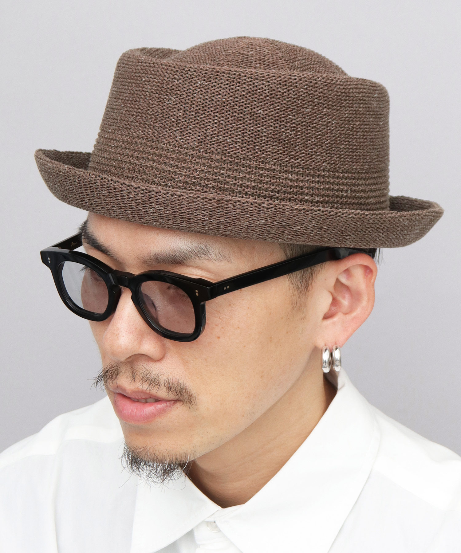 Basiquenti 【2026年販売開始】ポークパイハット サーモハット 麻混